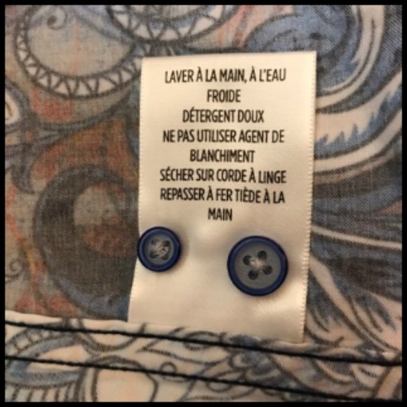 Robert Graham Blue and Brown Paisley Dress Shirt - Picture 10 of 15